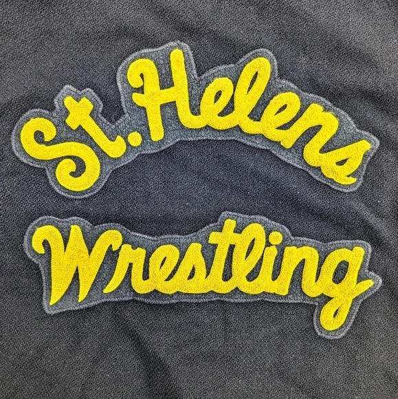 Vintage 1950s Varsity Wrestling Letterman Jacket St. Helens 42 Well Worn 50s VTG - Picture 4 of 7